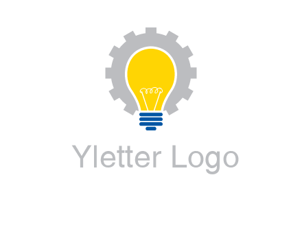 gear and bulb engineering icon