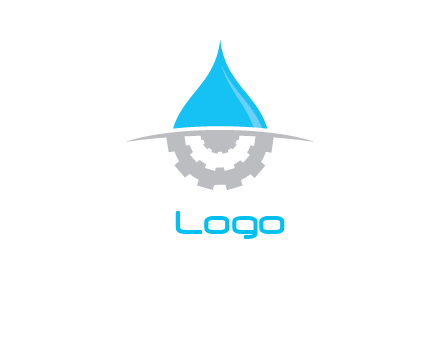 liquid drop and tire logo