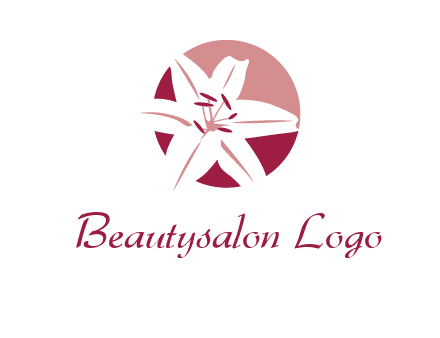 circle tiger lily flower logo