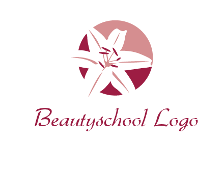circle tiger lily flower logo