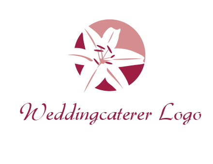 circle tiger lily flower logo