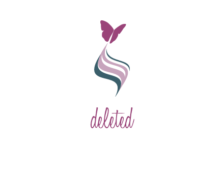 swoosh trailing butterfly logo