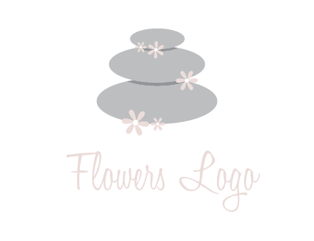 stones with flowers massage logo
