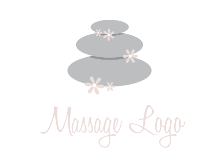 stones with flowers massage logo