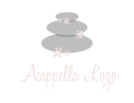 stones with flowers massage logo