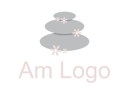 stones with flowers massage logo