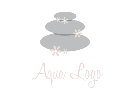 stones with flowers massage logo