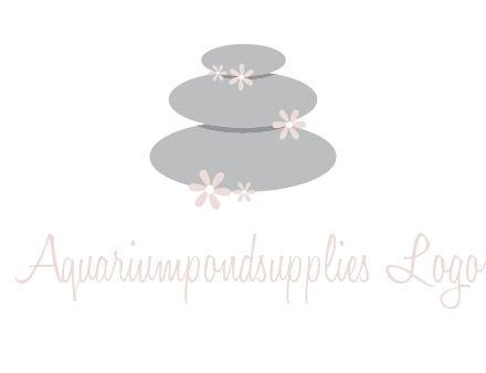 stones with flowers massage logo