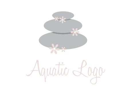 stones with flowers massage logo