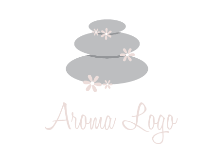 stones with flowers massage logo