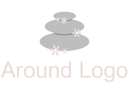 stones with flowers massage logo