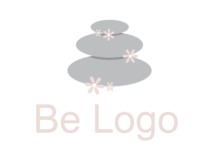 stones with flowers massage logo