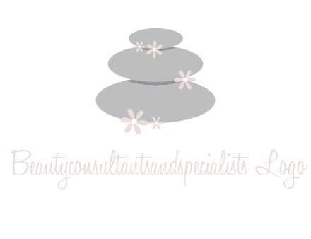 stones with flowers massage logo