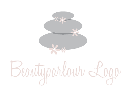 stones with flowers massage logo