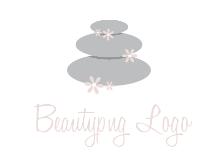 stones with flowers massage logo