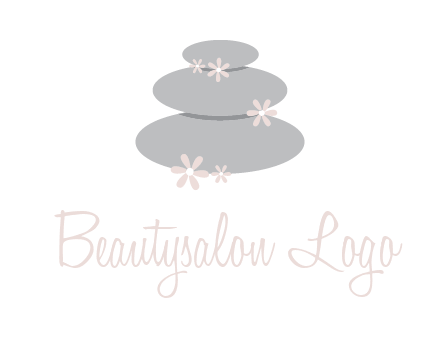 stones with flowers massage logo