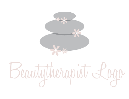 stones with flowers massage logo