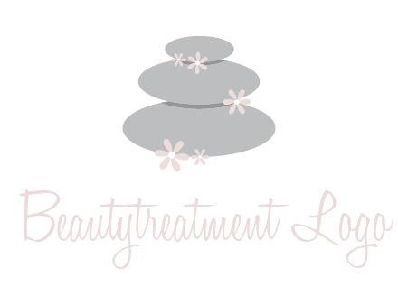 stones with flowers massage logo