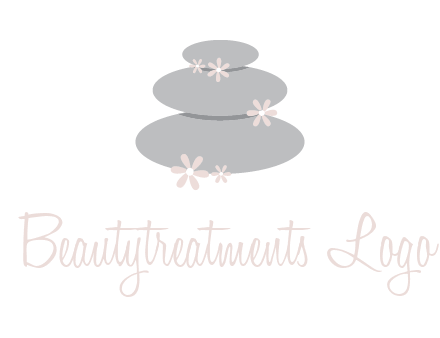 stones with flowers massage logo