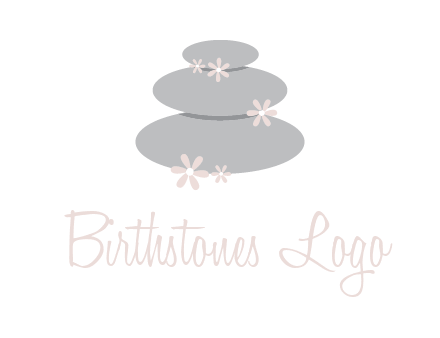 stones with flowers massage logo