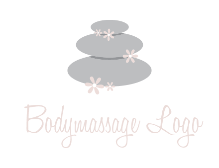 stones with flowers massage logo