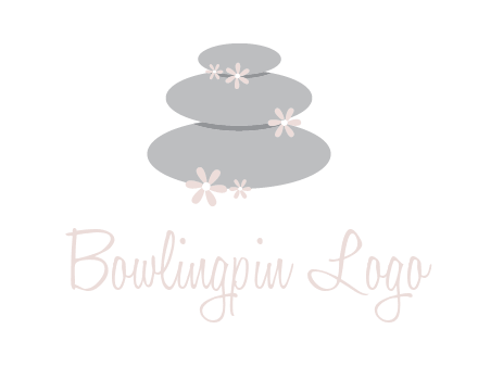 stones with flowers massage logo