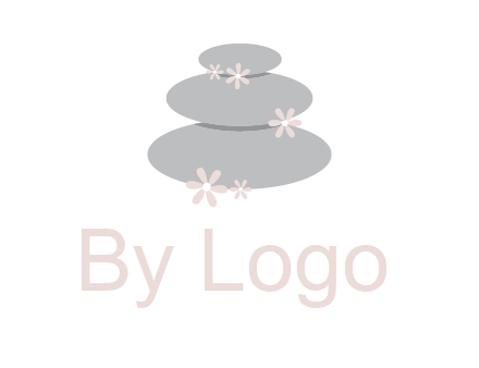 stones with flowers massage logo