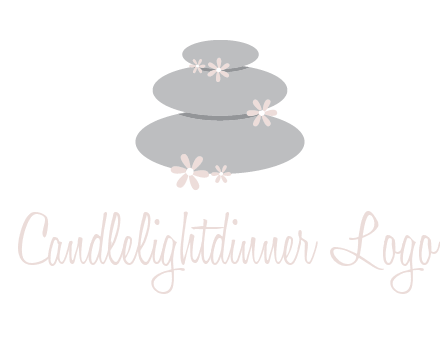 stones with flowers massage logo