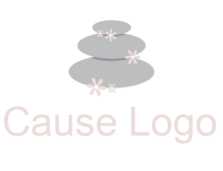 stones with flowers massage logo