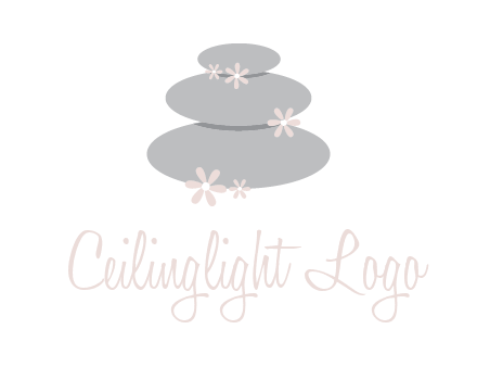 stones with flowers massage logo