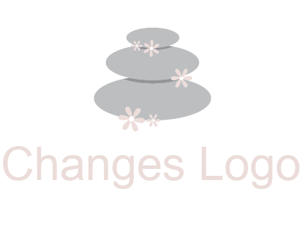 stones with flowers massage logo