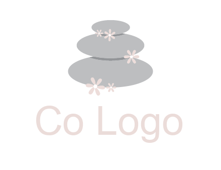 stones with flowers massage logo