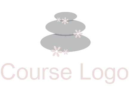 stones with flowers massage logo