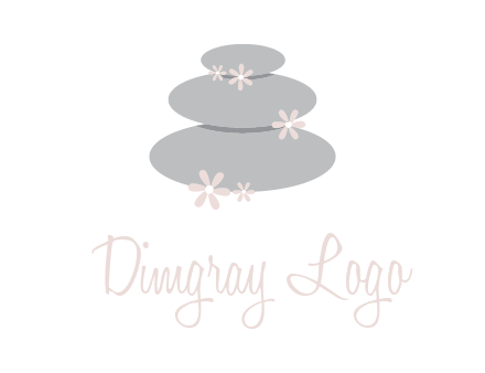 stones with flowers massage logo