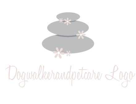 stones with flowers massage logo