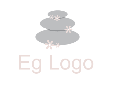 stones with flowers massage logo