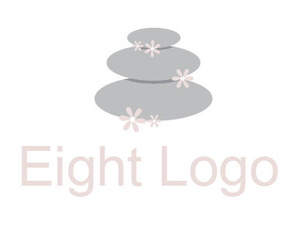 stones with flowers massage logo