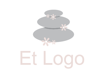 stones with flowers massage logo