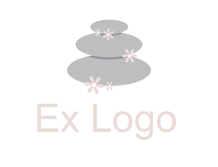 stones with flowers massage logo
