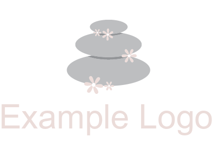 stones with flowers massage logo