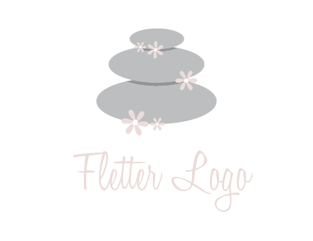 stones with flowers massage logo