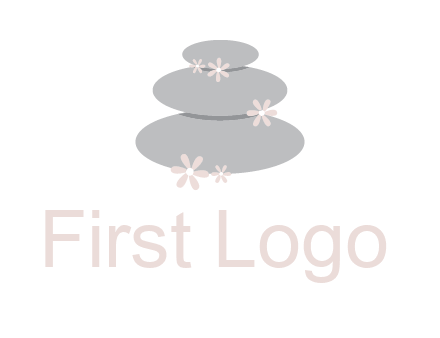 stones with flowers massage logo