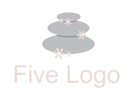 stones with flowers massage logo