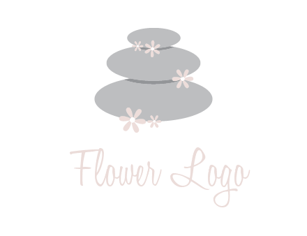stones with flowers massage logo