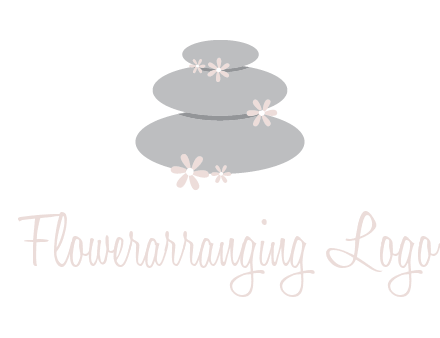 stones with flowers massage logo