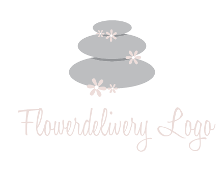 stones with flowers massage logo