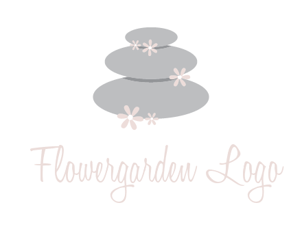 stones with flowers massage logo