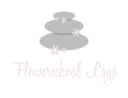 stones with flowers massage logo