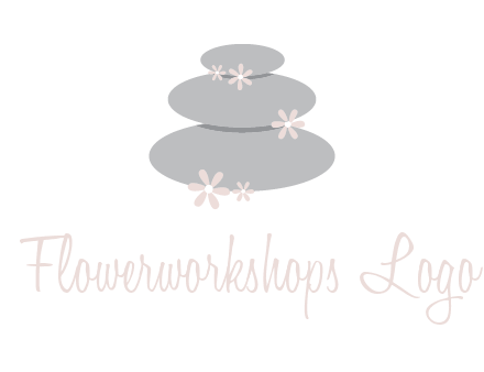 stones with flowers massage logo