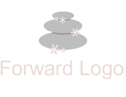 stones with flowers massage logo